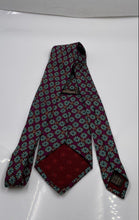 Load image into Gallery viewer, Valentino Mens Purple Geometric Floral Print Silk Keeper Loop Pointed Tie