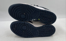 Load image into Gallery viewer, Authentic Nike Boys Dunk Low White Navy Blue Sneakers Shoes Size 4Y Dirty