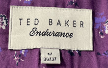 Load image into Gallery viewer, Ted Baker Mens Purple Printed Long Sleeve Collared Dress Shirt Size 17