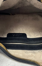 Load image into Gallery viewer, Michael Kors Womens Black Leather Charm Inner Pocket Medium Shoulder Bag