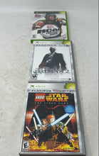 Load image into Gallery viewer, Lot Of 3 Pcs Xbox NCAA Football 2003 Hitman 2 Lego Star Wars Mixed Video Games
