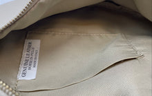 Load image into Gallery viewer, Borse In Pelle Womens Cream Pebbled Leather Adjustable Strap Zip Crossbody Bag
