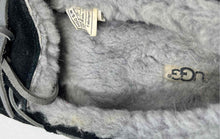 Load image into Gallery viewer, UGG Mens Olsen Black Suede Sheepskin Round Toe Slip-On Slippers Size 10