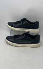 Load image into Gallery viewer, Vince Mens Brady Black Leather Low Top Lace-Up Sneaker Shoes Size 12M