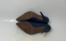 Load image into Gallery viewer, Vizzano Womens Blue Leather Pointed Toe Slip-On High Stiletto Pump Heels Size 5