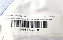 Load image into Gallery viewer, Tommy Hilfiger Mens White Cotton Short Sleeve Custom Fit Button-Up Shirt Size XL