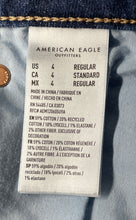Load image into Gallery viewer, American Eagle Outfitters Womens Blue Stretch Wide-Leg Denim Jeans Pants Size 4