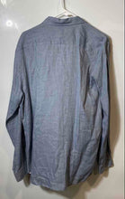 Load image into Gallery viewer, Theory Mens Blue Linen Long Sleeve Collared Button-Up Shirt Size Large