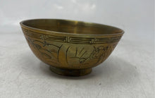 Load image into Gallery viewer, Engraved Brass Bowl With Traditional Folk Art Animal And Geometric Motifs