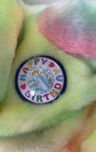 Load image into Gallery viewer, TY Beanie Buddies Multicolor Plush Happy Birthday Teddy Bear Collectible