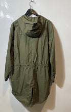 Load image into Gallery viewer, Forever 21 Mens Green Long Sleeve Pockets Hooded Full-Zip Utility Coat Size S
