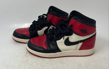 Load image into Gallery viewer, Nike Boys Air Jordan 1 High 575441-610 Black White Red Sneakers Shoes Size 6Y