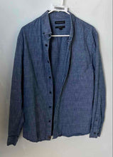 Load image into Gallery viewer, Banana Republic Mens Blue Long Sleeve Slim Fit Chambray Button-Up Shirt Size XL