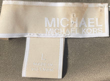 Load image into Gallery viewer, Michael Kors Womens Green 3/4 Sleeve Button-Front Blouson Dress Size L