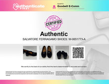 Load image into Gallery viewer, Authentic Salvatore Ferragamo Womens Black Suede Block Loafer Heels Size 5.5