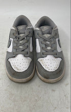 Load image into Gallery viewer, Nike Boys Dunk Low FB9107-123 Gray White Leather Sneaker Shoes Size 10C