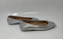 Load image into Gallery viewer, Cole Haan Womens Yara W31658 Silver Leather Slip-On Bow Ballet Flats Size 5.5B