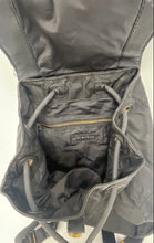 Load image into Gallery viewer, Authentic Tory Burch Womens Scout Black Adjustable Strap Backpack Worn Damaged