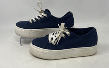 Load image into Gallery viewer, Steve Madden Womens Elore Navy Blue Lace-Up Platform Sneaker Shoes Size 8M