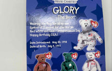Load image into Gallery viewer, Ty Beanie Baby Beige Glory The Bear Ronald McDonald House Retired Plush Toy