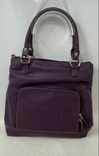 Load image into Gallery viewer, Relic Womens Purple Leather Inner Pockets Top Handle Satchel Handbag