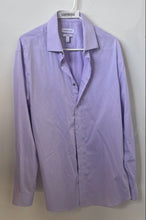 Load image into Gallery viewer, Calvin Klein Mens Lavender Regular Fit Collared Long Sleeve Dress Shirt Size L