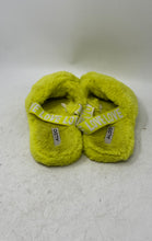 Load image into Gallery viewer, Aldo Womens Green Faux Fur Fuzzy Open Toe Crossband Slide Slippers Size L