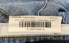 Load image into Gallery viewer, Karl Lagerfeld Womens Blue Denim Medium Wash Pockets Straight Leg Jeans Size 8