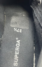 Load image into Gallery viewer, Superga Unisex Black White Low Top Lace-Up Sneaker Shoes Size W7 M5.5