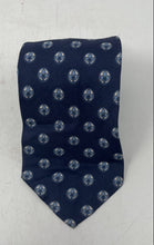 Load image into Gallery viewer, Christian Dior Mens Blue Geometric Silk Adjustable Pointed Tie One Size
