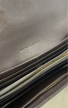 Load image into Gallery viewer, Michael Kors Womens Fulton Carryall Brown Leather Inner Divider Clutch Wallet