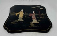 Load image into Gallery viewer, Black Lacquer & MOP Geisha Asian Girl Picture Wall Hanging Decor Plaque