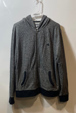 Load image into Gallery viewer, Express Mens Gray Heather Fleece Long Sleeve Regular Fit Full-Zip Hoodie Size M