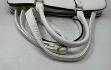Load image into Gallery viewer, Dasein Womens White Leather Detachable Strap Inner Pockets Lined Satchel Bag