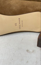 Load image into Gallery viewer, Cole Haan Womens Brown Suede Pointed Toe Slip-On Block Pump Heels Size 9B
