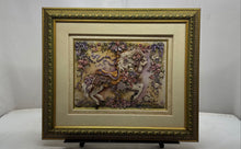 Load image into Gallery viewer, Framed Horse Of Carousel With Floral And Ribbons 3D Relief Wall Art Piece
