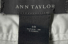 Load image into Gallery viewer, Ann Taylor Womens White Flat Front Pockets Straight Leg Cropped Pants Size 10