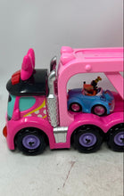 Load image into Gallery viewer, Disney Multicolor Junior Minnie Mouse Deluxe Vehicle Hauler Truck Playset