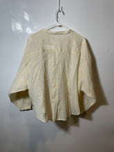 Load image into Gallery viewer, Zara Womens Ivory Striped Long Sleeve Button Front Blouse Top Size Small
