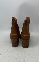 Load image into Gallery viewer, UGG Womens Annie 1095061 Brown Leather Round Toe Block Heel Ankle Booties Size 8