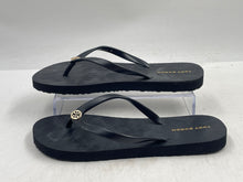 Load image into Gallery viewer, Authentic Tory Burch Womens Black Slip-On Flip Flop Sandals Size 7M Worn
