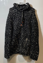 Load image into Gallery viewer, Leif Nelson Mens Black White Knitted Full-Zip Cardigan Sweater Size 2XL