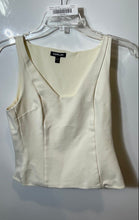 Load image into Gallery viewer, Express Womens White Sleeveless Wide Strap V-Neck Lined Tank Top Size Small