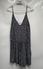 Load image into Gallery viewer, H&M Womens Black White Printed Sleeveless V-Neck One-Piece Romper Size Medium
