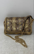 Load image into Gallery viewer, Aldo Womens Gold Inner Pocket Animal Print Chain Strap Medium Crossbody Bag