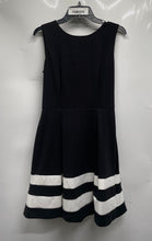 Load image into Gallery viewer, Calvin Klein Womens Black And White Striped Sleeveless Fit & Flare Dress Size 6