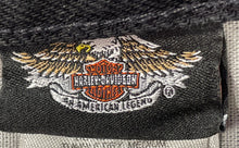Load image into Gallery viewer, Harley-Davidson Mens Black Denim Dark Wash Pockets Straight Leg Jeans Size 33/34