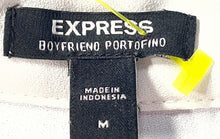 Load image into Gallery viewer, Express Womens White Long Sleeve Boyfriend Portofino Button-Up Shirt Size M