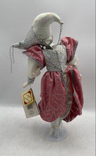 Load image into Gallery viewer, Collector's Choice Genuine Fine Bisque Porcelain Jester Harlequin Doll Wih COA