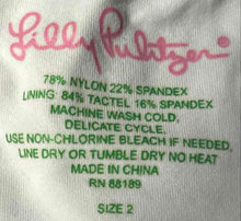 Load image into Gallery viewer, Lilly Pulitzer Womens Blue White Geometric Halter Neck Swimwear Tankini Top Sz 2